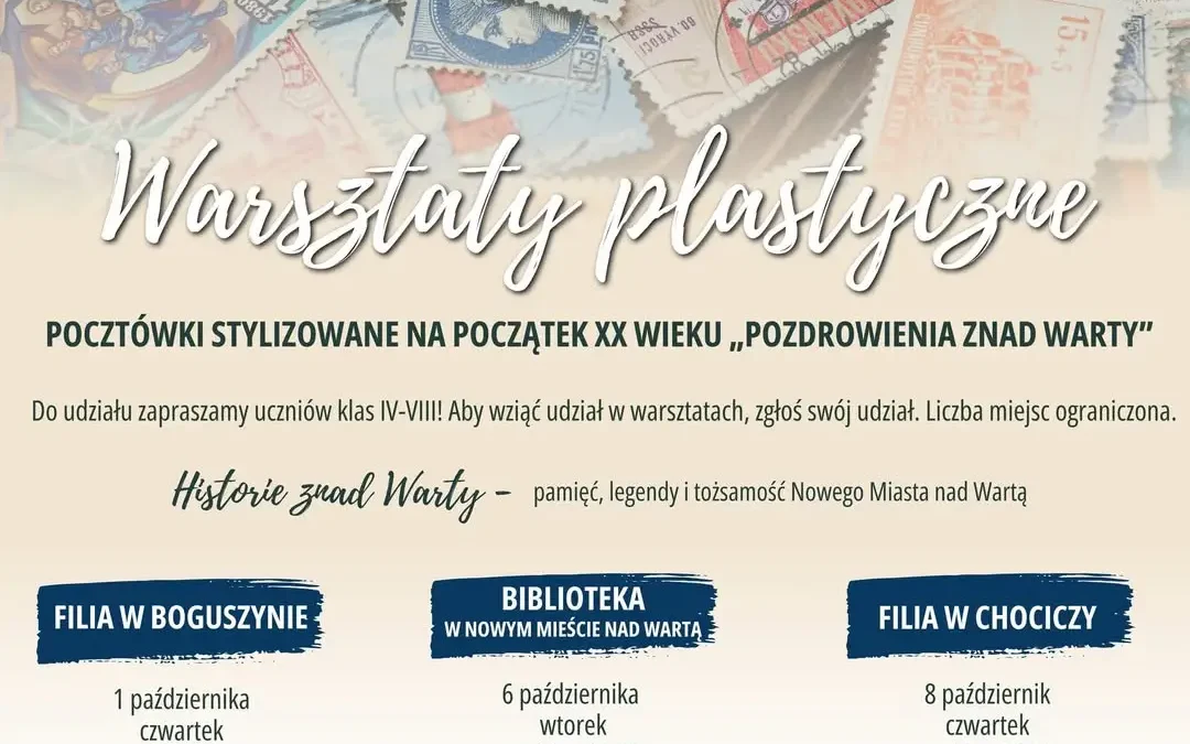 Warsztaty „Pozdrowienia znad Warty” – dzieci stworzą pocztówki z początku XX wieku