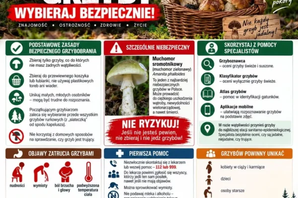 Sezon grzybowy w pełni – jak bezpiecznie zbierać grzyby i uniknąć zatrucia