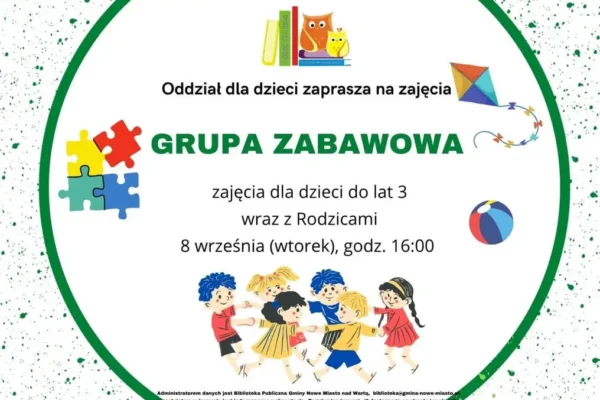 Grupa Zabawowa w bibliotece – zapraszamy rodziców z dziećmi