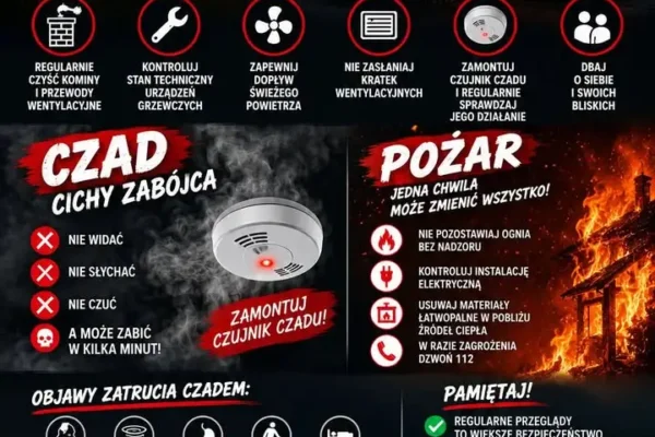 Sezon grzewczy 2026/2027 – przypomnienie o zasadach bezpieczeństwa