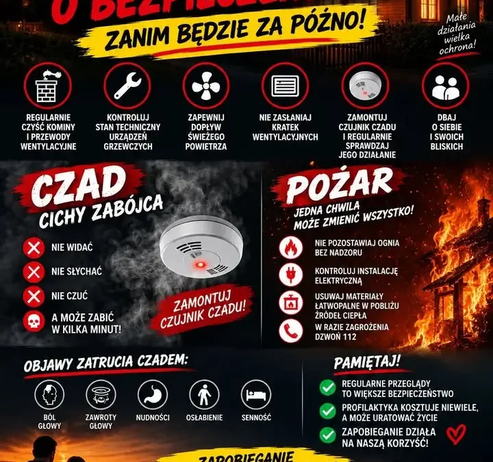 Sezon grzewczy 2026/2027 – przypomnienie o zasadach bezpieczeństwa