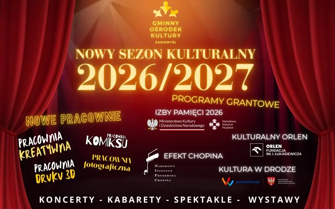 Nowy sezon kulturalny 2026/2027 w GOK Zaniemyśl – zajęcia, warsztaty i wydarzenia
