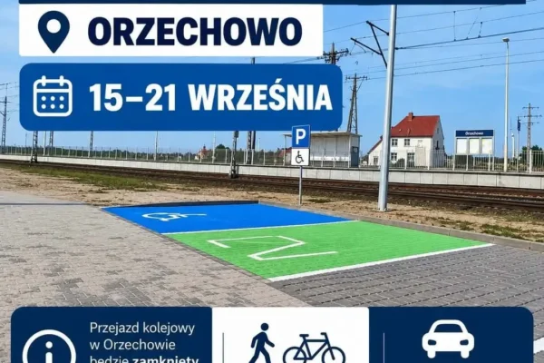 Remont przejazdu kolejowego w Orzechowie – zamknięcie od 15 do 21 września