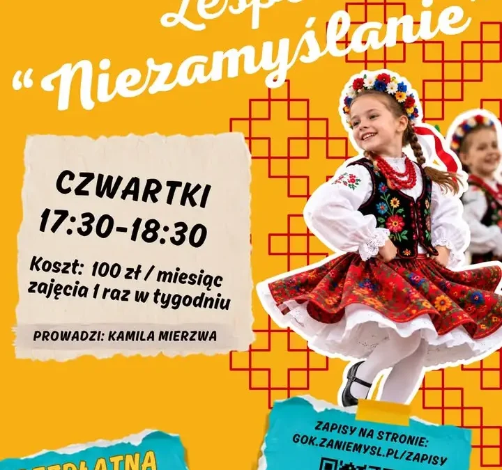 Darmowe zajęcia pokazowe tańca ludowego i w kręgu w Zaniemyślu – 24 września