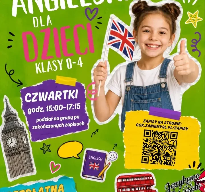 Darmowe zajęcia pokazowe z angielskiego i robotyki w GOK Zaniemyśl – 24 września