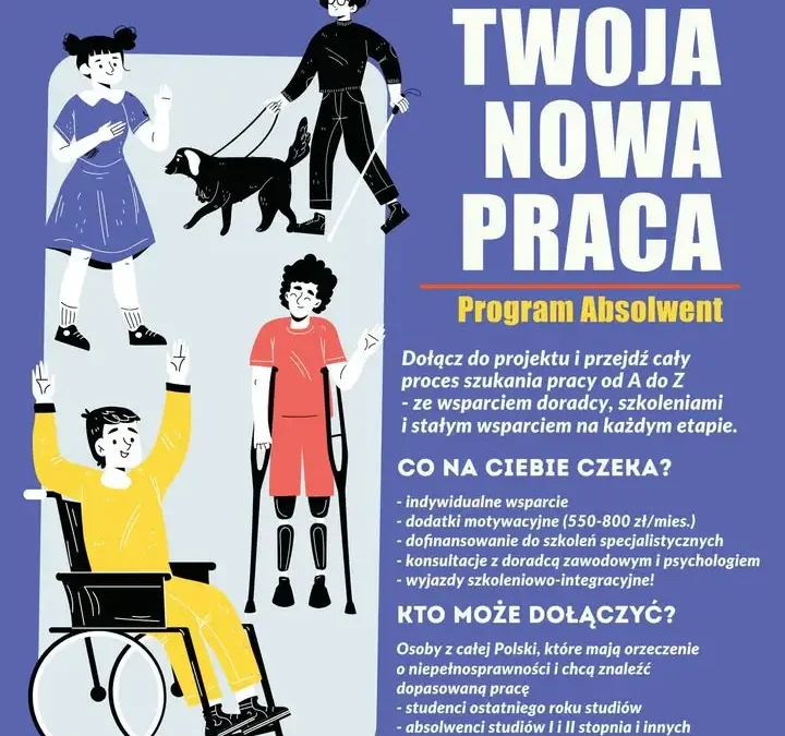 „Twoja Nowa Praca” – nowy projekt dla absolwentów z niepełnosprawnościami ze Środy Wielkopolskiej