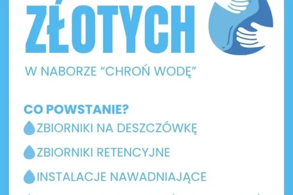 Zaniemyśl z dotacją na retencję wody przy szkole podstawowej