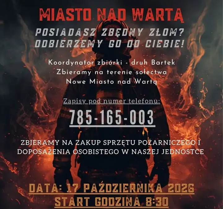 OSP Nowe Miasto zapowiada coroczną zbiórkę złomu – już 17 października