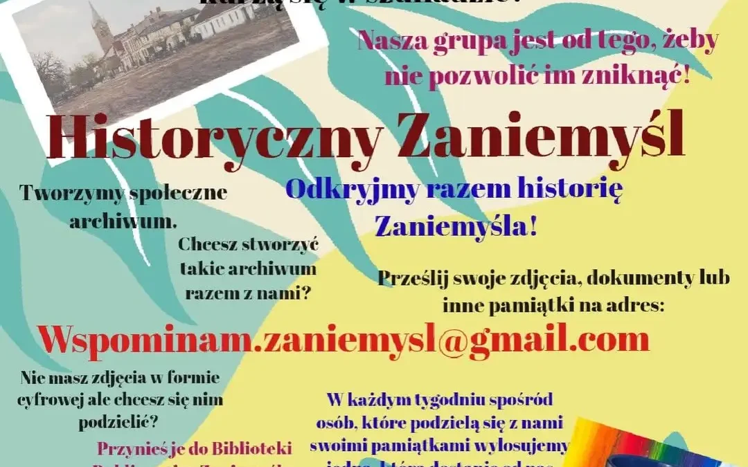 Zaniemyśl szuka pamiątek – społeczna akcja „Odkryjmy razem historię Zaniemyśla”