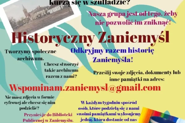 Zaniemyśl szuka pamiątek – społeczna akcja „Odkryjmy razem historię Zaniemyśla”