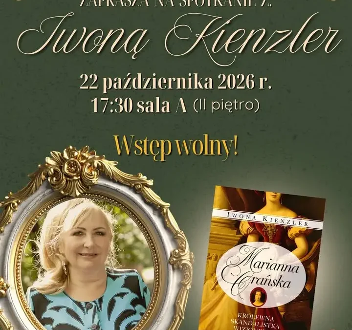 Spotkanie z Iwoną Kienzler w bibliotece w Środzie Wielkopolskiej – opowieść o Mariannie Orańskiej