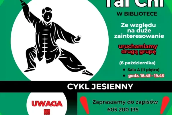 Tai Chi w bibliotece – rusza druga grupa ćwiczących