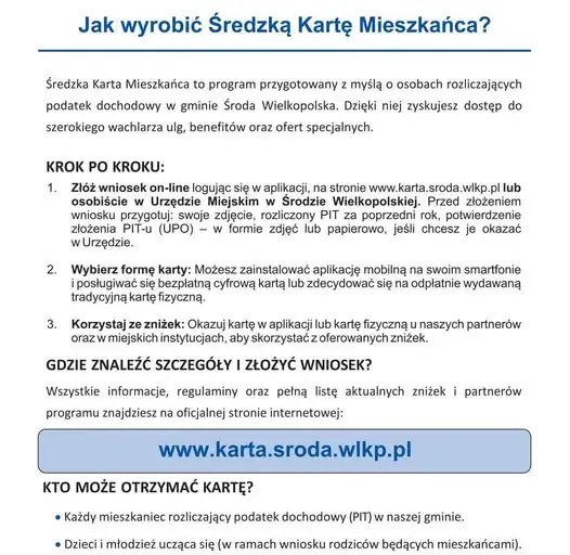 Średzka Karta Mieszkańca – nowe benefity i darmowy postój od 2027 roku