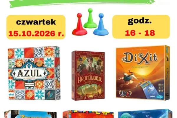 Biblioteka w Środzie Wlkp. zaprasza na popołudnie z grami planszowymi