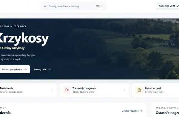 Gmina Krzykosy stawia na cyfrową jawność – portal eSesja dla mieszkańców