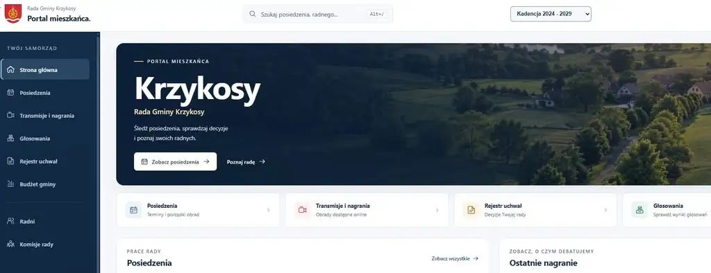 Gmina Krzykosy stawia na cyfrową jawność – portal eSesja dla mieszkańców