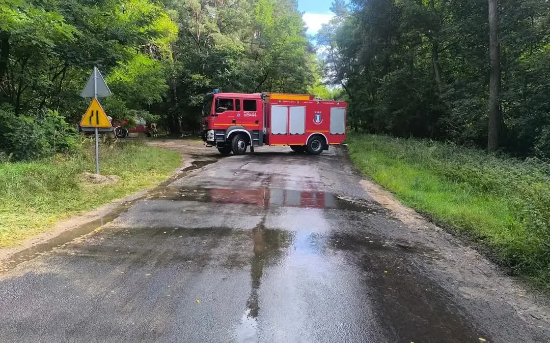 Dziecko zatrzaśnięte w samochodzie w Nowym Mieście nad Wartą. Interwencja strażaków zakończyła się szczęśliwie