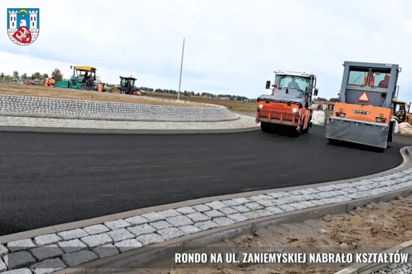 Rondo na ul. Zaniemyskiej w Środzie Wielkopolskiej nabiera kształtów