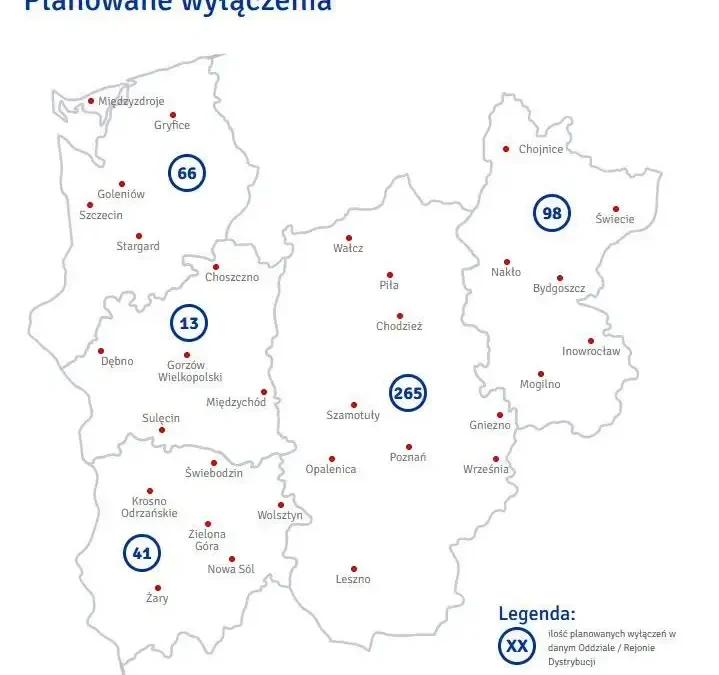 Planowane wyłączenia prądu w gminie Nowe Miasto nad Wartą – 31 października
