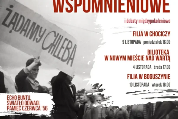 Nowe Miasto nad Wartą: biblioteka zaprasza na debaty o Poznańskim Czerwcu ’56