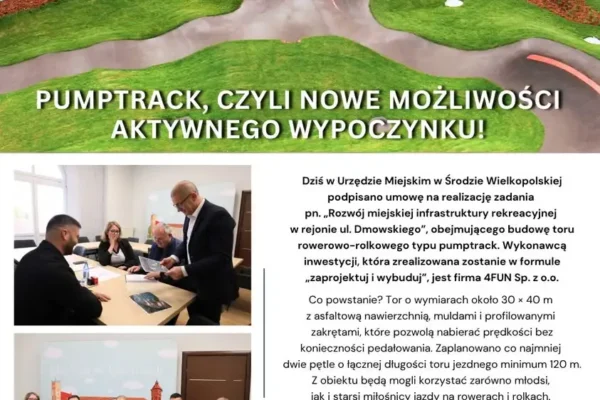 Środa Wielkopolska: pumptrack powstanie przy ul. Dmowskiego