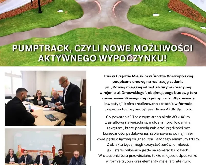 Środa Wielkopolska: pumptrack powstanie przy ul. Dmowskiego