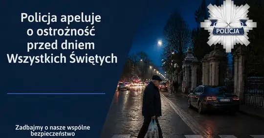 Policja w Środzie apeluje o ostrożność przed 1 listopada